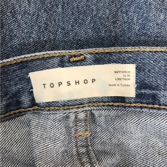 Topshop Blue High Waist Runway Jeans - Picture 7 of 9